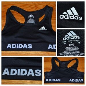 Youth girls Adidas Aeroready sports bra, size S 7/8